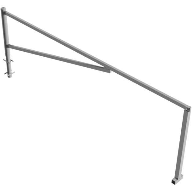 Swing barrier | for casting in concrete, hot-dip galvanized | clear width: 4000 mm | for padlock